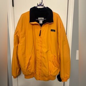 Vintage 1990s Distressed L.L. Bean Orange Warm Up Jacket XXL
